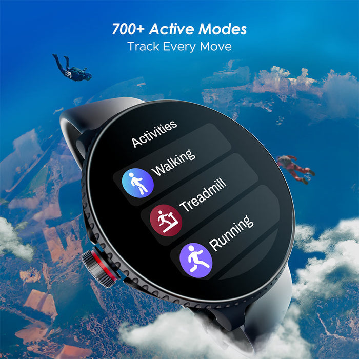 boAt Lunar Orb w/ 1.45" (3.6 cm) AMOLED Display, BT Calling, DIY Watch Face Studio, Coins, Crest App Health Ecosystem, Live Cricket & Football Scores, IP67, Smart Watch for Men & Women