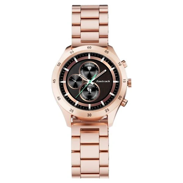 Fastrack Magnus FX2 1.32" Display Smart Watch with Single Sync BT Calling, All-Round Health Tracking, Functional Crown, Metal Case, 100+ Sports Modes & Watchfaces – Smartwatch for Men & Women