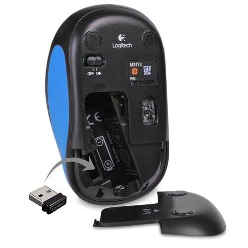 Logitech M185 / 12-Month Battery Life, 1000 DPI Optical Tracking, Ambidextrous Wireless Optical Mouse (2.4GHz Wireless,