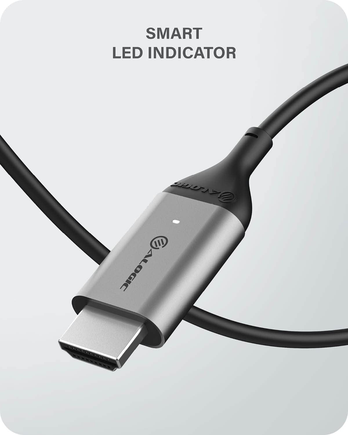 ALOGIC 2m Ultra USB-C (Male) to HDMI (Male) Cable - 4K @60Hz - Space Grey for MacBook Pro 2019/2018/2017, MacBook Air/iPad Pro 2019/2018, Samsung S10, Surface Book 2 and More