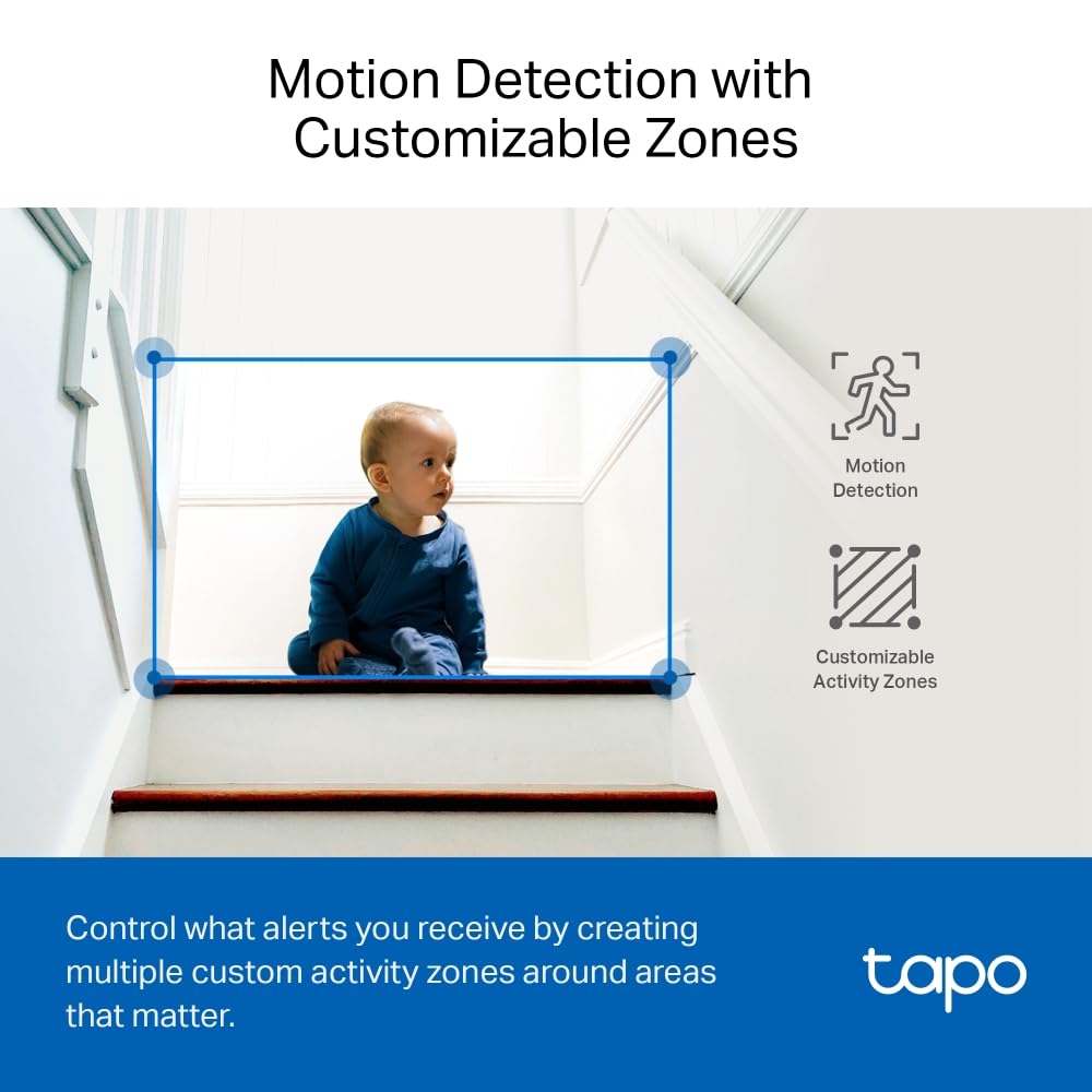 Tapo C220 Pan/Tilt Smart AI 2K 4MP QHD 1440p Home Security Wi-Fi Camera| Alexa & Google Assistant Enabled |Night Vision|Two-Way Audio| Motion Detection