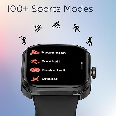 Fastrack Limitless FS2+ Smart Watch, 2.01" UltraVU Display, Functional Crown, SingleSync BT Calling, 110+ Sports Modes, 200+ Smartwatch Faces, Upto 7 Day Battery, AI Voice Assistant, 200 Watts
