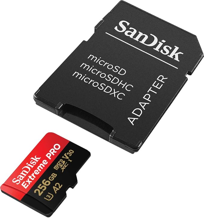 SanDisk Extreme Pro microSDXC UHS-I, V30, 200MB/s Read, 140MB/s Write, Memory Card for 4K Video on Smartphones, Action Cams and Drones