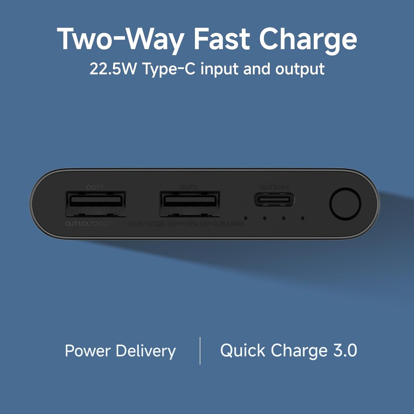 Xiaomi Power Bank 4i 10000mAh 22.5W Fast Charging PD|Smart 12 Layer Protection| Durable Steel Casing |Triple Output Ports|Supports All Phone(MI Power Bank)