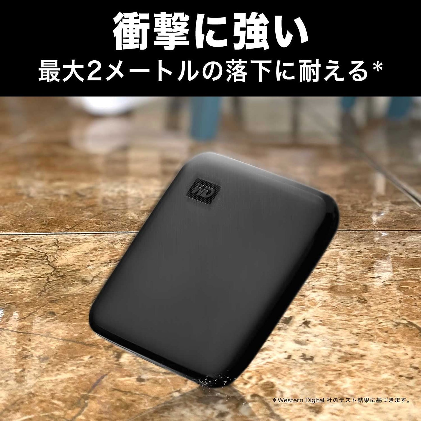 Western Digital WD 2Tb Elements Portable Ssd, 400Mb/S R, Upto 2 Meter Drop Protection, PC & Mac Compatible, 3 Y Warranty