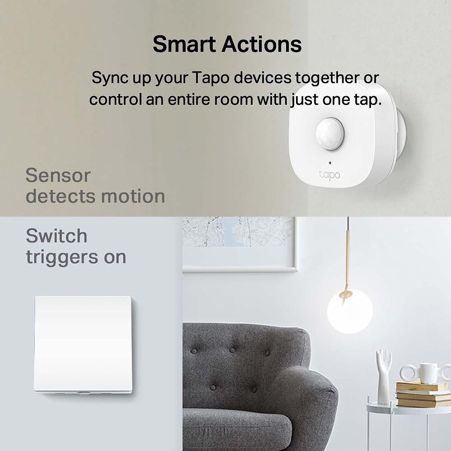 Tapo S210 Smart Light Switch 1 Gang 1 Way, Remote and Voice Control,Away Mode,No Neutral Required,Battery included,Work with Alexa & Google home, Tapo Hub Required sold separately
