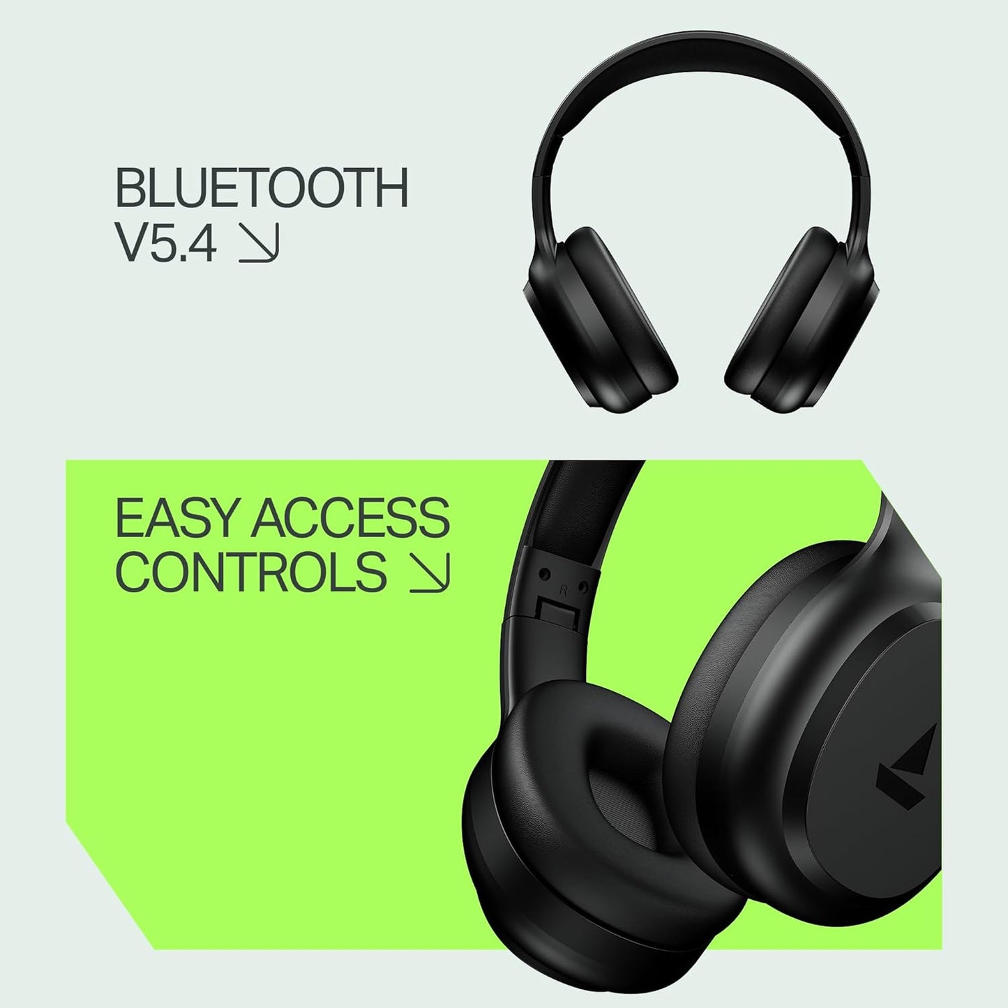 boAt 2025 Launch Rockerz 421, 40H Battery, Low Latency(40Ms), 40Mm Drivers, Enx Tech, Stream Ad Free Music via App Support, Bluetooth Headphones, Wireless Over Ear Headphone with Mic