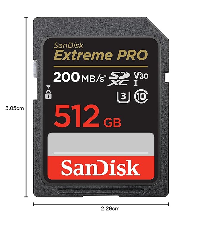 SanDisk Extreme Pro SD UHS I Card for 4K Video for DSLR and Mirrorless Cameras 200MB/s Read & 140MB/s Write