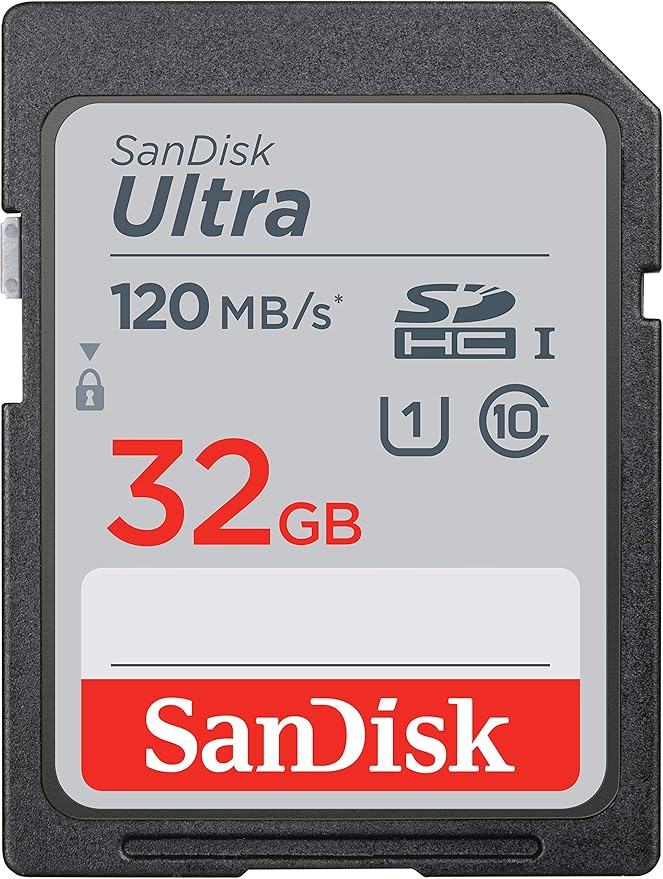 SanDisk Ultra SDHC UHS-I Card 120MB/s R for DSLR Cameras, for Full HD Recording, 10Y Warranty