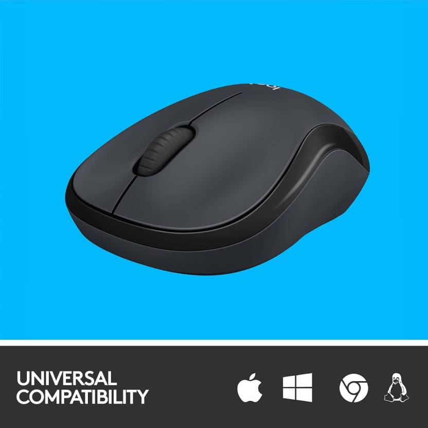 Logitech M220 / Silent Buttons, 1000 DPI Tracking, Ambidextrous Wireless Optical Mouse (2.4GHz Wireless, Black)