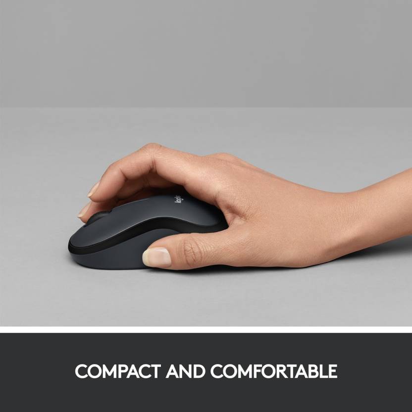 Logitech M220 / Silent Buttons, 1000 DPI Tracking, Ambidextrous Wireless Optical Mouse (2.4GHz Wireless, Black)
