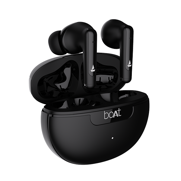 boAt Airdopes 161 ANC TWS Earbuds w/ 32 dB ANC, 50 hrs Playback, 50 ms Low Latency BEASTTM Mode, IWPTM Tech, Dual EQ Modes, 4 Mics with ENx, ASAP Charge, Bluetooth