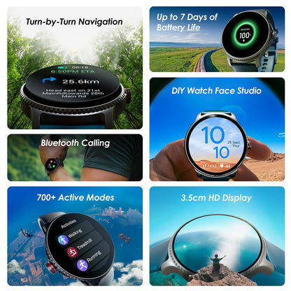 boAt Lunar Orb w/ 1.45" (3.6 cm) AMOLED Display, BT Calling, DIY Watch Face Studio, Coins, Crest App Health Ecosystem, Live Cricket & Football Scores, IP67, Smart Watch for Men & Women