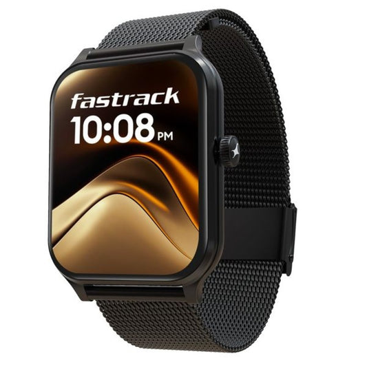 Fastrack Jupiter S2 Classic Smart Watch 5 days Battery Life UltraVU HD Display, Functional Crown, BT Calling, 100+ sports modes, Health Monitor with Auto Stress, 24x7 Heart Rate, Sleep Tracker, Spo2 & Women's Health Bluetooth Calling