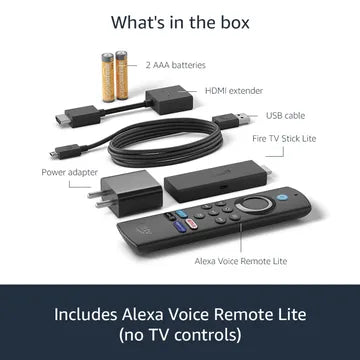 Amazon Fire TV Stick Lite Full HD Streaming Device with Alexa Voice Search (Dolby Atmos, HDR10+, Dual-Antenna Wi-Fi, Black)