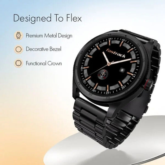 Fastrack Magnus FX1 Luxury Metal Smartwatch with High Definition 3.5 cm UltraVU Display, SingleSync BT Calling