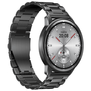 realme Watch S2, 1.43" AMOLED Display, Super AI Engine, Up to 20 Days Battery, IP68, AI Health Tracking, Blue Silicone Strap,
