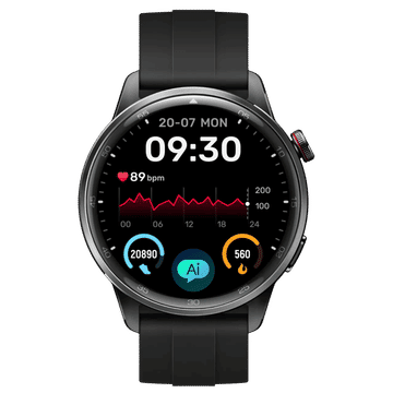 realme Watch S2, 1.43" AMOLED Display, Super AI Engine, Up to 20 Days Battery, IP68, AI Health Tracking, Blue Silicone Strap,