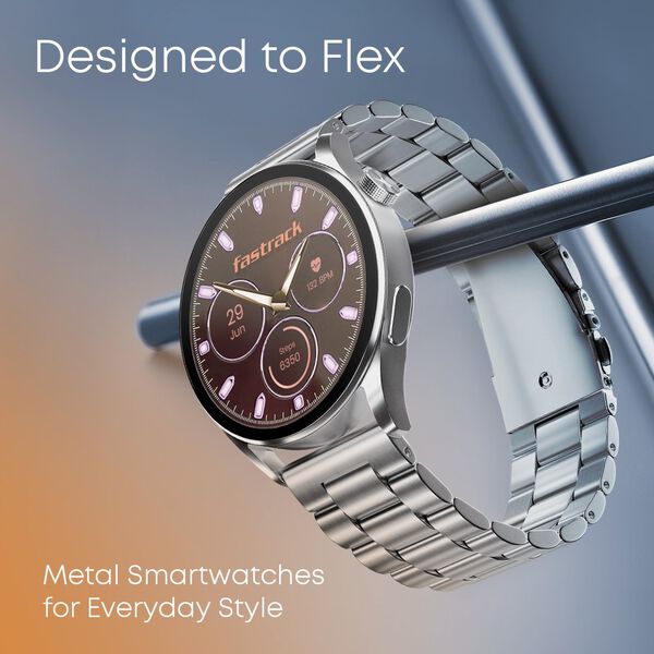 Fastrack Dezire FX1 1.38" Smart Watch with BT Calling, 100+ Sports Modes, BP Monitoring, Functional Crown, Metal Alloy Case ‚Äì Smartwatch for Men & Women