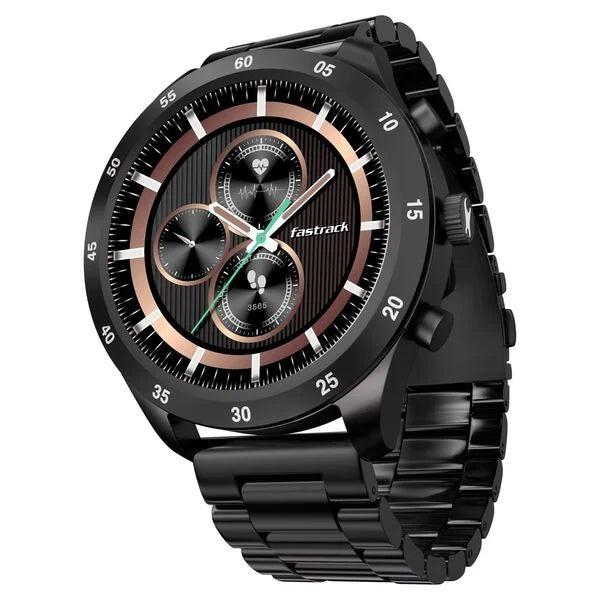 Fastrack Magnus FX2 1.32" Display Smart Watch with Single Sync BT Calling, All-Round Health Tracking, Functional Crown, Metal Case, 100+ Sports Modes & Watchfaces ‚Äì Smartwatch for Men & Women