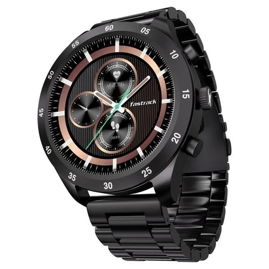 Fastrack Magnus FX2 1.32" Display Smart Watch with Single Sync BT Calling, All-Round Health Tracking, Functional Crown, Metal Case, 100+ Sports Modes & Watchfaces – Smartwatch for Men & Women