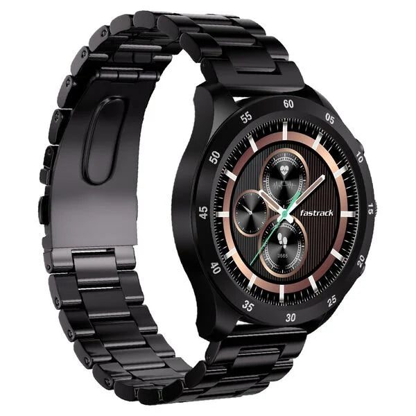 Fastrack Magnus FX2 1.32" Display Smart Watch with Single Sync BT Calling, All-Round Health Tracking, Functional Crown, Metal Case, 100+ Sports Modes & Watchfaces ‚Äì Smartwatch for Men & Women