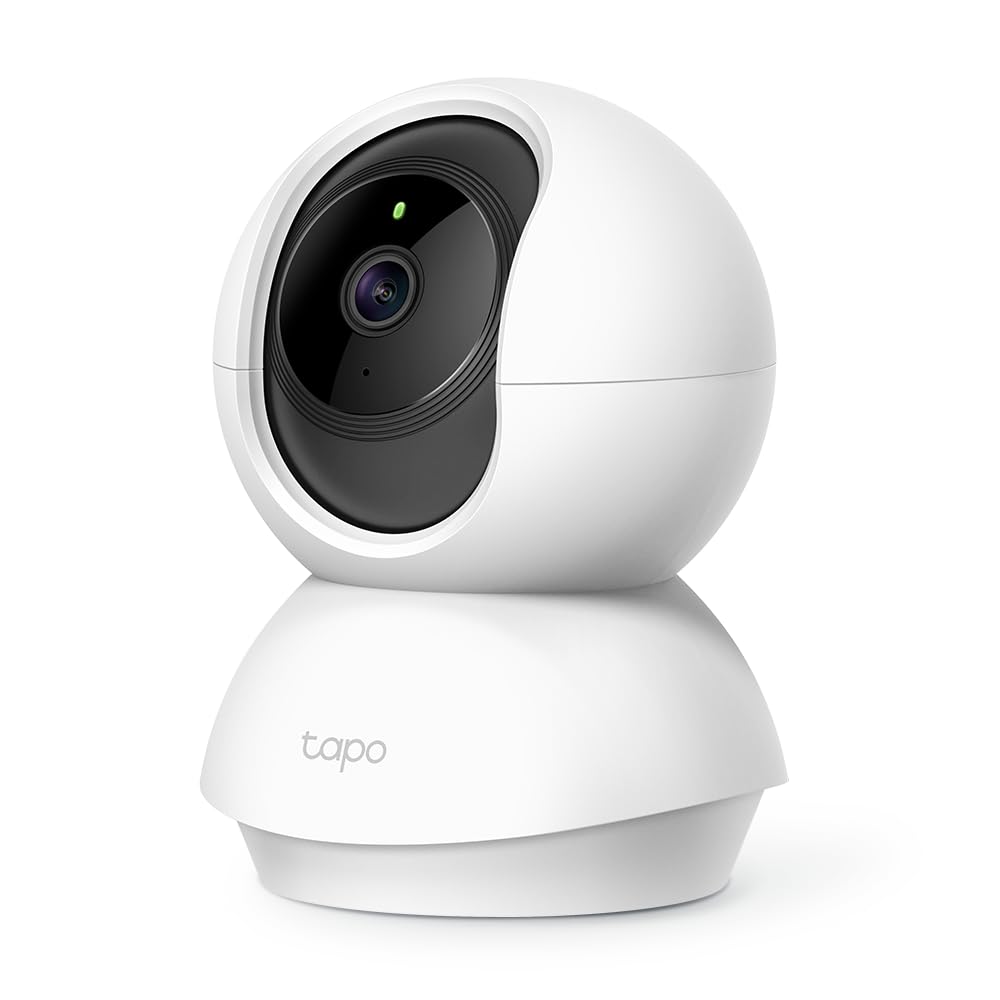 Tapo TP-Link Pan/Tilt Smart Security Camera, Indoor CCTV, 360¬∞ Rotational Views, Works with Alexa&Google Home, No Hub Required, 1080p, 2-Way Audio, Night Vision, SD Storage, Device Sharing (TC70)