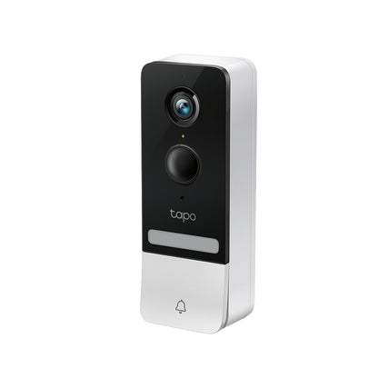 TP-Link Tapo D230S1 2K 5Mp/1920p Smart Wireless Security Video Doorbell,Battery-Powered,Two-Way Talk,Ip64,Colour Night Vision,Cloud &Local Storage,Compatible with Alexa&Google Home,Easy Installation