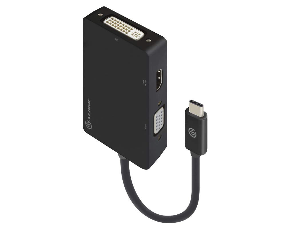 ALOGIC 3-in-1 USB C to HDMI VGA DVI Adapter, Type C Hub, Compatible with Thunderbolt 3
