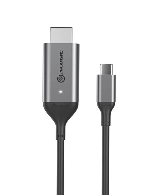 ALOGIC 2m Ultra USB-C (Male) to HDMI (Male) Cable - 4K @60Hz - Space Grey for MacBook Pro 2019/2018/2017, MacBook Air/iPad Pro 2019/2018, Samsung S10, Surface Book 2 and More