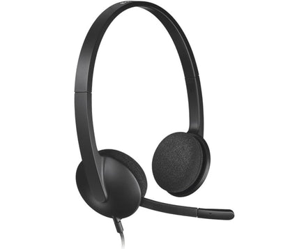 Logitech H340 Stereo Wired Over Ear Headphones With Mic With Noise-Cancelling, Usb, Pc/Mac/Laptop