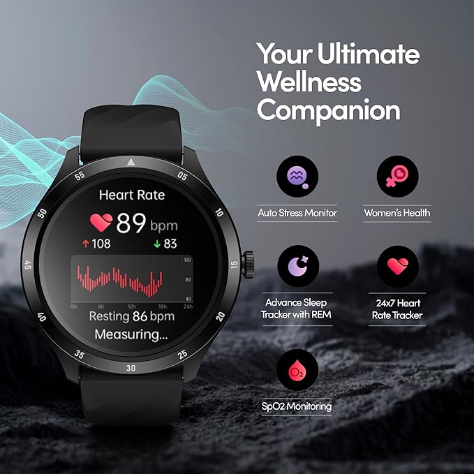 Fastrack Jupiter R2 Smartwatch comes with 3.50 cm Ultra VU TFT Display with 240*240 Pixel Resolution, AI Voice Assistant