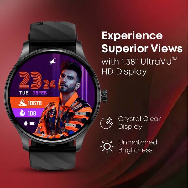 Fastrack Jupiter R1 With 3.50 cm, BT Calling, 100+ Sports Mode, IP68, Calculator, AI Voice Assistant, Fashion Smartwatch