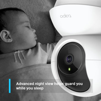 Tapo TP-Link Pan/Tilt Smart Security Camera, Indoor CCTV, 360¬∞ Rotational Views, Works with Alexa&Google Home, No Hub Required, 1080p, 2-Way Audio, Night Vision, SD Storage, Device Sharing (TC70)