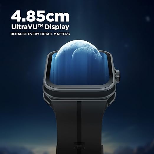 Fastrack VOX Neo Smart Watch with 1.91‚Äù Curved TFT Display, Rotary Crown, Offline Voice Commands,To-Do list, BT Calling, 24/7 Health Suite, SpO2, HRM, Sleep Tracking, IP68 Water Resistant