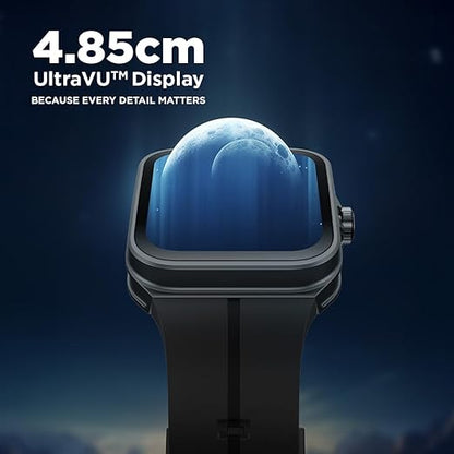 Fastrack VOX Neo Smart Watch with 1.91‚Äù Curved TFT Display, Rotary Crown, Offline Voice Commands,To-Do list, BT Calling, 24/7 Health Suite, SpO2, HRM, Sleep Tracking, IP68 Water Resistant