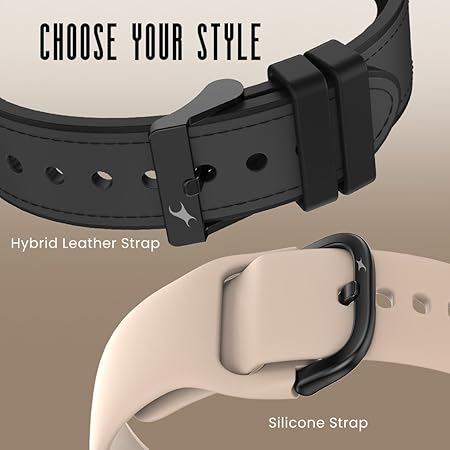 Fastrack Sleek 1.32" AMOLED 42mm Round Display Smart Watch with Silicone Strap, QR Hub, BT Calling, SPO2, Hotkey, Functional Crown, IP68 Water Resistant Upto, 5 Days Battery Life