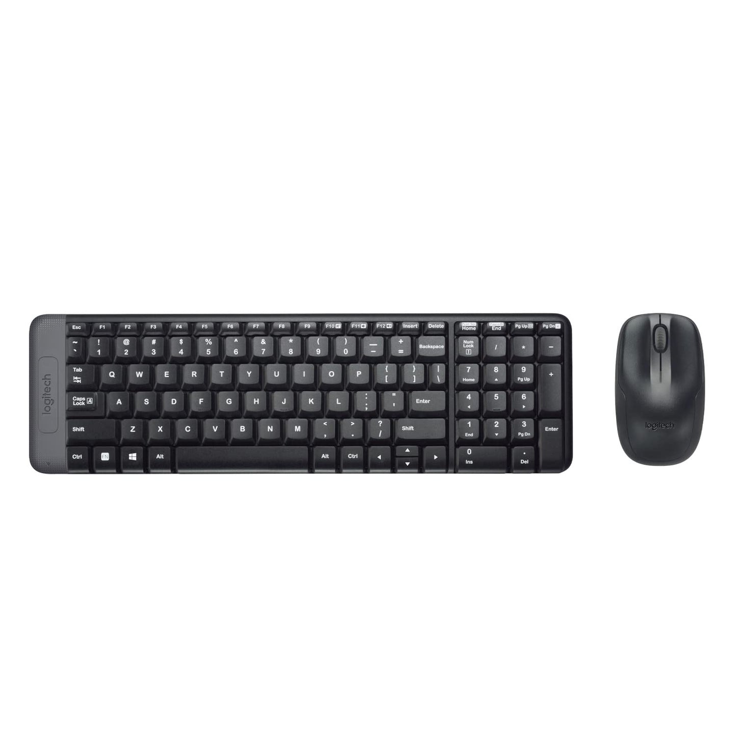 Logitech MK220 Compact Wireless Keyboard and Mouse Combo for Windows, 2.4 GHz Wireless with Unifying USB-Receiver, 24 Month Battery, Compatible with PC, Laptop