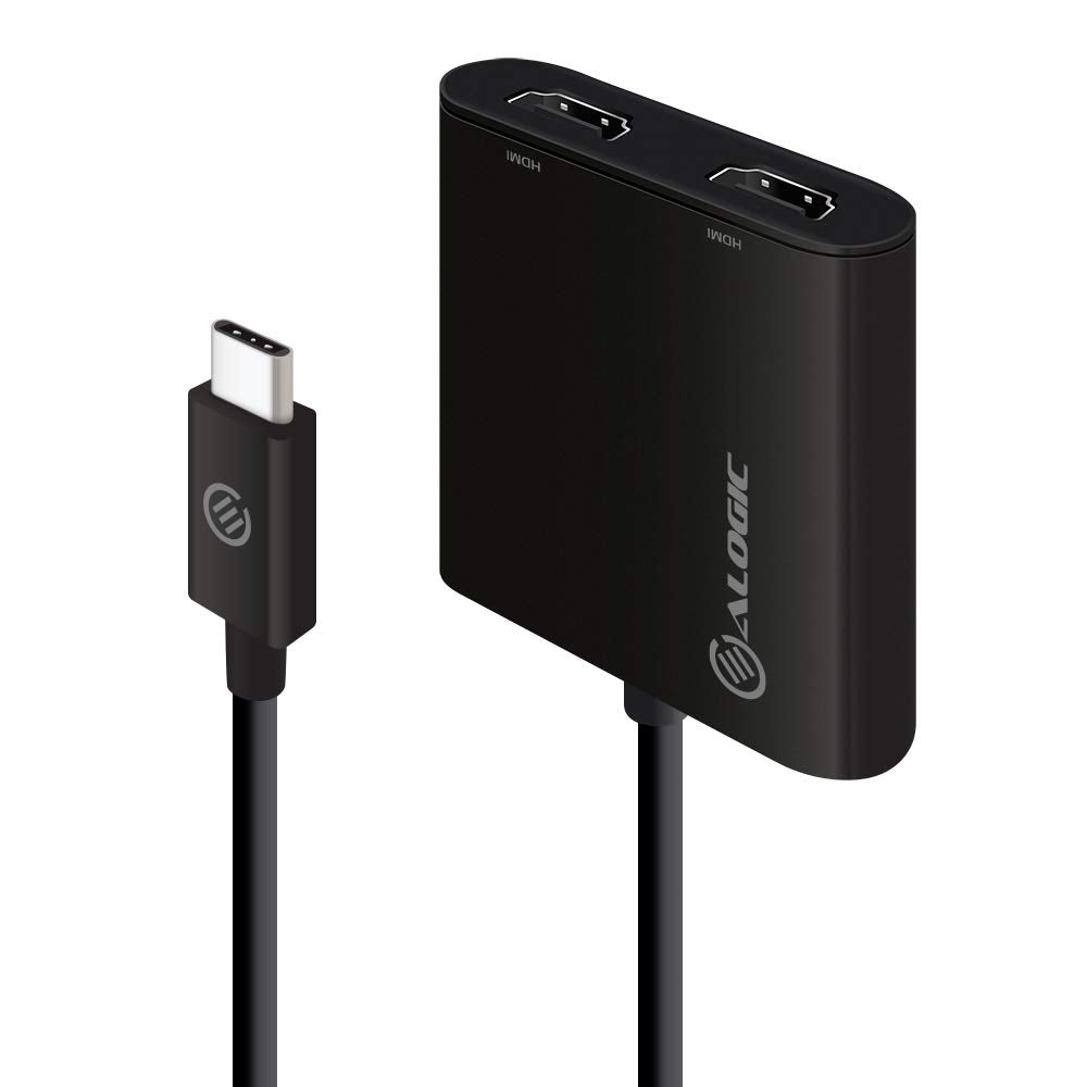 ALOGIC USB-C to Dual HDMI 2.0 Adapter ‚Äì 4K@30Hz ; Compatible with Windows 10