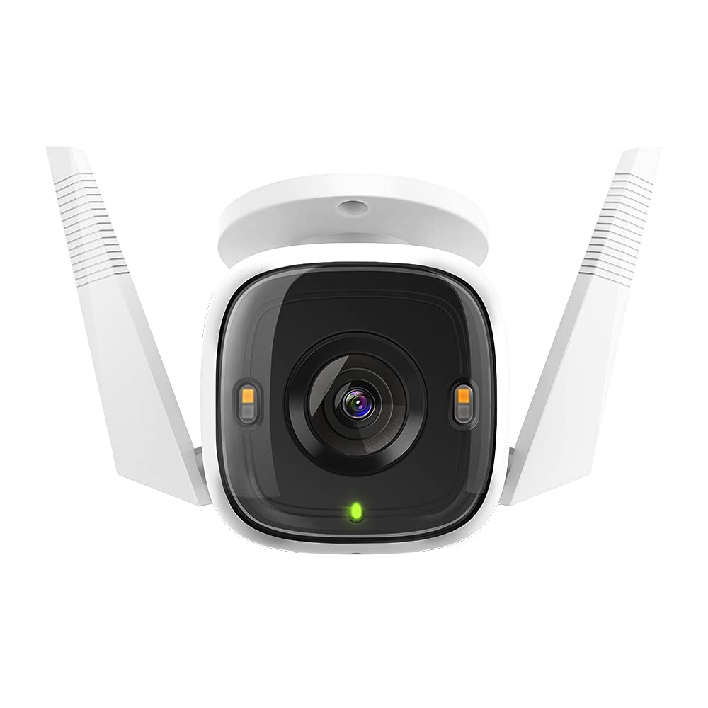 Tapo 4MP 2K QHD (2560X1440) Outdoor CCTV Security Wi-Fi Smart Camera -Alexa Enabled -Weatherproof -Full Color Starlight Night Vision -2-Way Audio -Up to 256 GB SD Storage - C320Ws- White