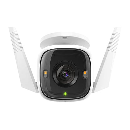 Tapo 4MP 2K QHD (2560X1440) Outdoor CCTV Security Wi-Fi Smart Camera -Alexa Enabled -Weatherproof -Full Color Starlight Night Vision -2-Way Audio -Up to 256 GB SD Storage - C320Ws- White