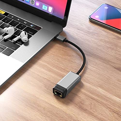 ALOGIC Ultra USB-C (Male) to RJ45 Gigabit Ethernet (Female) Adapter, up to 1000 Mbps, Plug & Play, Ultra Build Quality, Braided Nylon Cable, for USB-C Enabled Windows/Mac/Chromebook