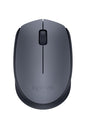 Logitech M170 Wireless Mouse, 2.4 GHz with USB Mini Receiver, Optical Tracking, 12-Months Battery Life, Ambidextrous PC/Mac/Laptop - Grey/Black