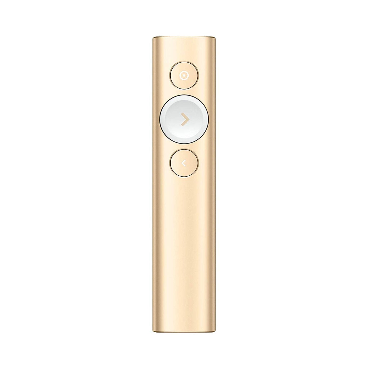 Logitech Spotlight Wireless Presentation Remote, 2.4 GHz and Bluetooth, USB-Receiver, Digital Laser Pointer, 30-Meter Operating Range, Dual Connectivity, Timer, PC/Mac/Android/iOS - Gold