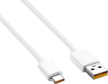 realme USB Type C SUPERVOOC Cable 2 A 1 m DL129 VOOC (Compatible with VOOC charging Smartphones with USB Type C Port, White,