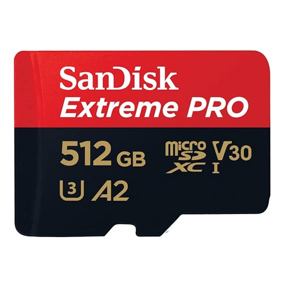 SanDisk Extreme Pro microSDXC UHS-I, V30, 200MB/s Read, 140MB/s Write, Memory Card for 4K Video on Smartphones, Action Cams and Drones