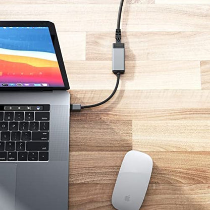 ALOGIC Ultra USB-C (Male) to RJ45 Gigabit Ethernet (Female) Adapter, up to 1000 Mbps, Plug & Play, Ultra Build Quality, Braided Nylon Cable, for USB-C Enabled Windows/Mac/Chromebook