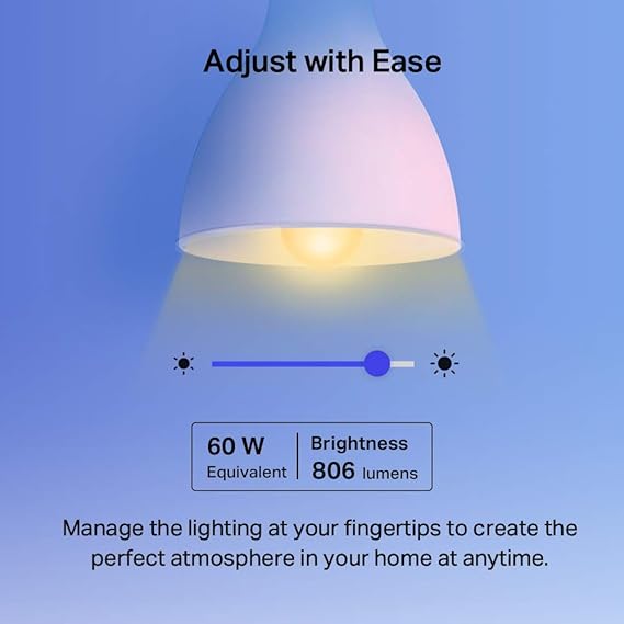 Tapo L530B Smart Bulb, Smart Wi-Fi LED Light, B22, 8.7W, Compatible with Alexa(Echo and Echo Dot) and Google Home, Colour-Changeable, No Hub Required [Energy Class A+], Multi, Standard
