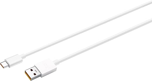 realme USB Type C SUPERVOOC Cable 2 A 1 m DL129 VOOC (Compatible with VOOC charging Smartphones with USB Type C Port, White,
