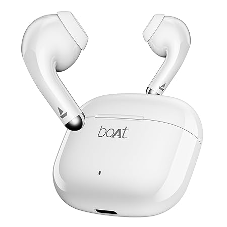 boAt Airdopes 101v2, 35H Battery, ENx Tech, 13mm Drivers, ASAP Charge, Flex-Fit Ear Tips,Stream Ad Free Music via App Support, Bluetooth Earbuds, TWS Ear Buds Wireless Earphones with mic
